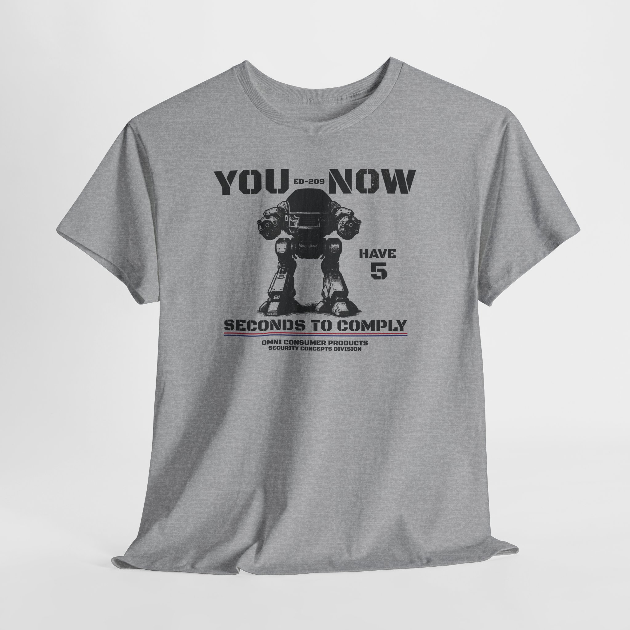ED-209 NOW 5 Seconds to Comply RoboCop Shirt 80s Movie Fan Gift DTF S-5XL Colors - Image 4