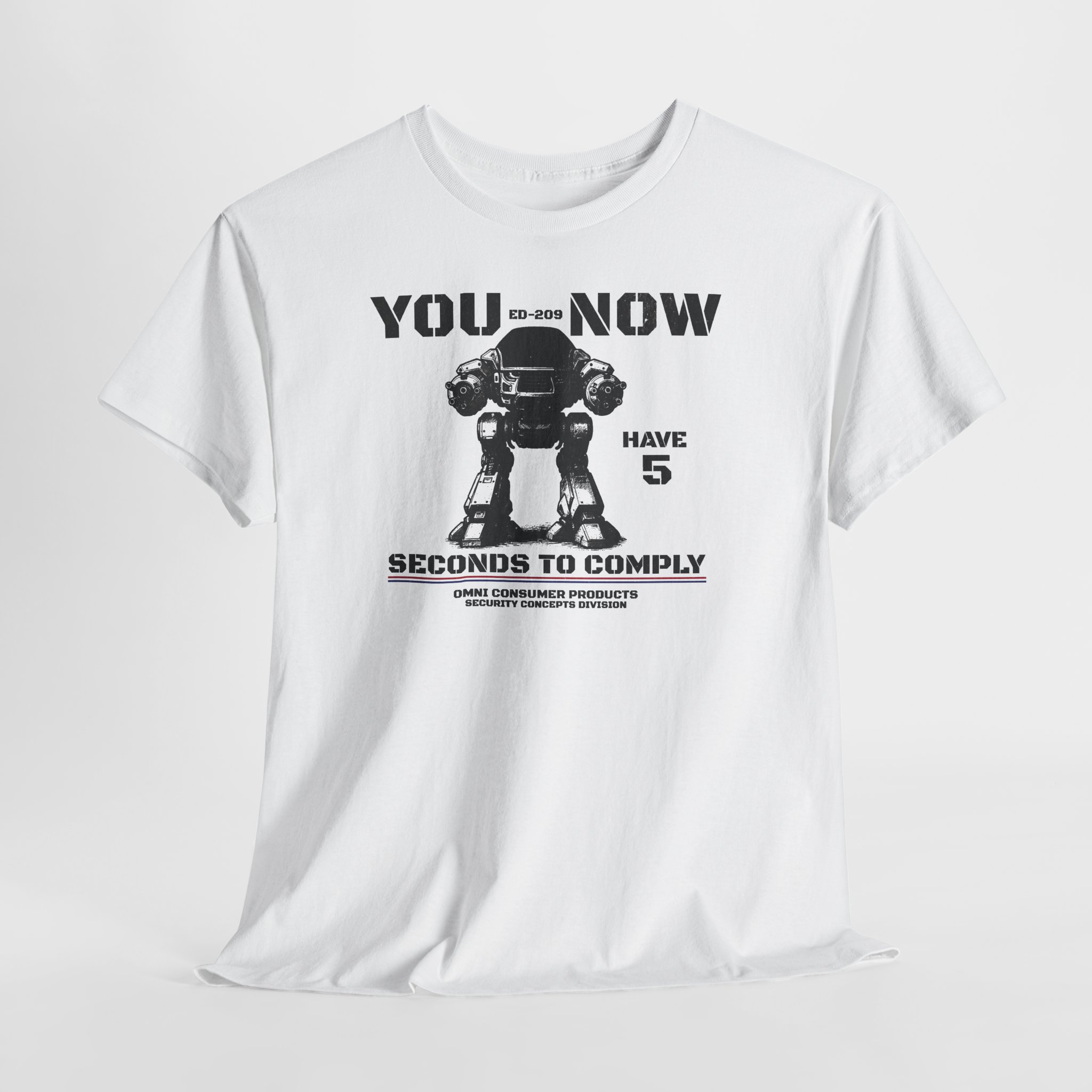 ED-209 NOW 5 Seconds to Comply RoboCop Shirt 80s Movie Fan Gift DTF S-5XL Colors - Image 13