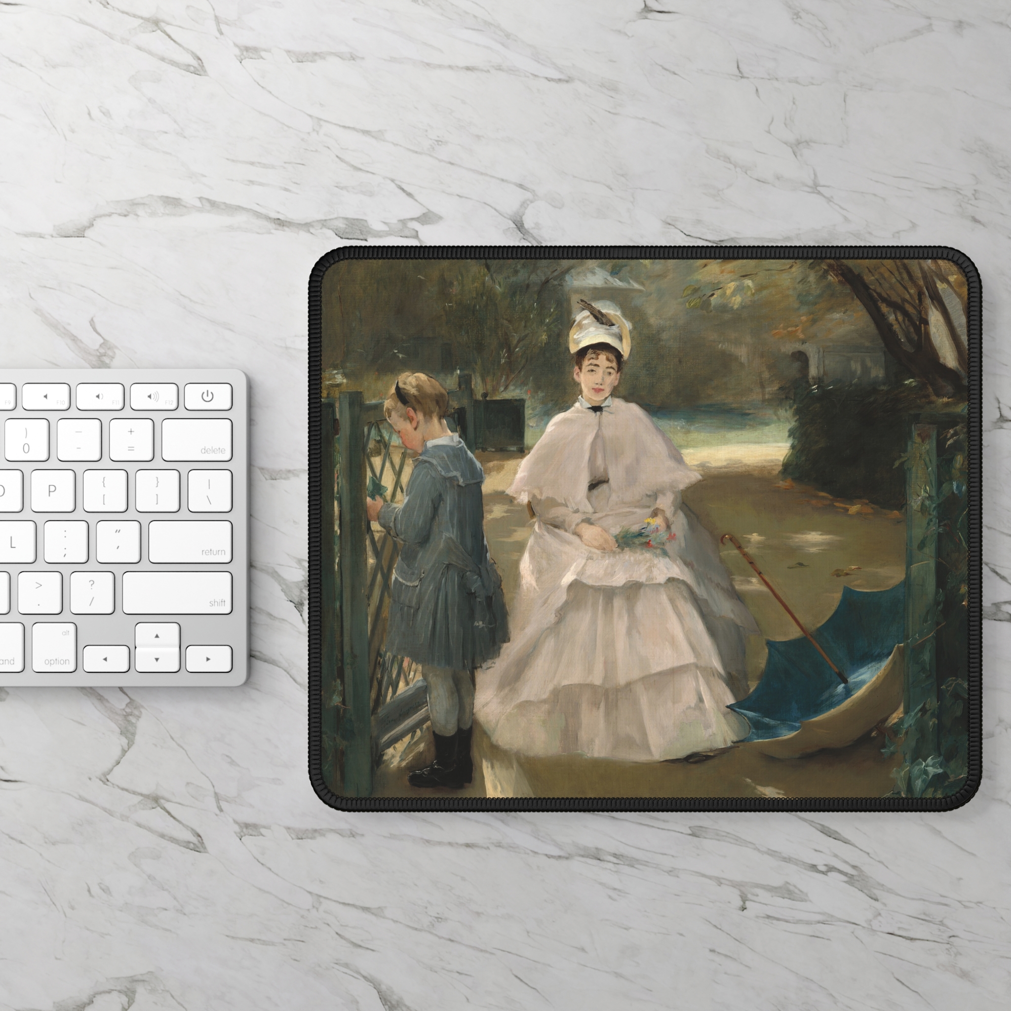 Eva Gonzalès Premium Mouse Pad, Nanny and Child, Art - view 2