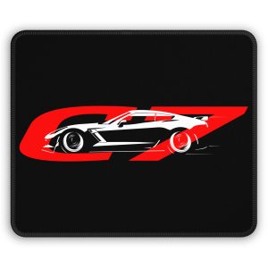 C7 Corvette - American Muscle Sports Car - Premium Stitched Edges Mouse Pad 9x7"