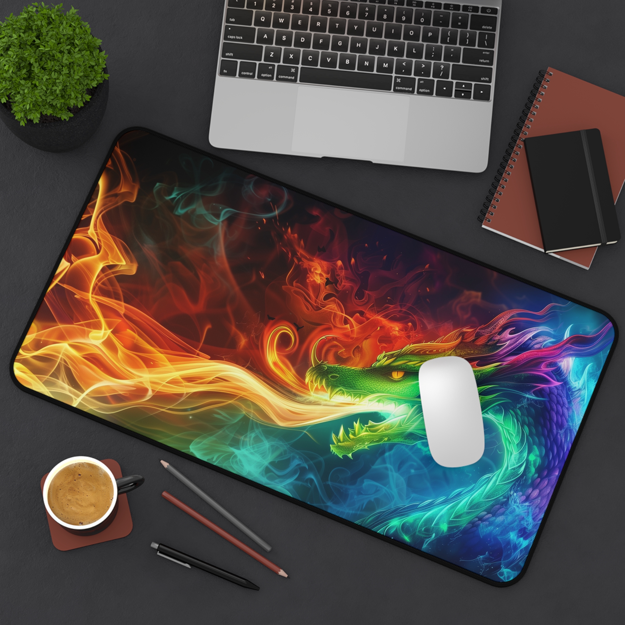 Dragon Blowing Fire - Colorful Fantasy Art - view 9