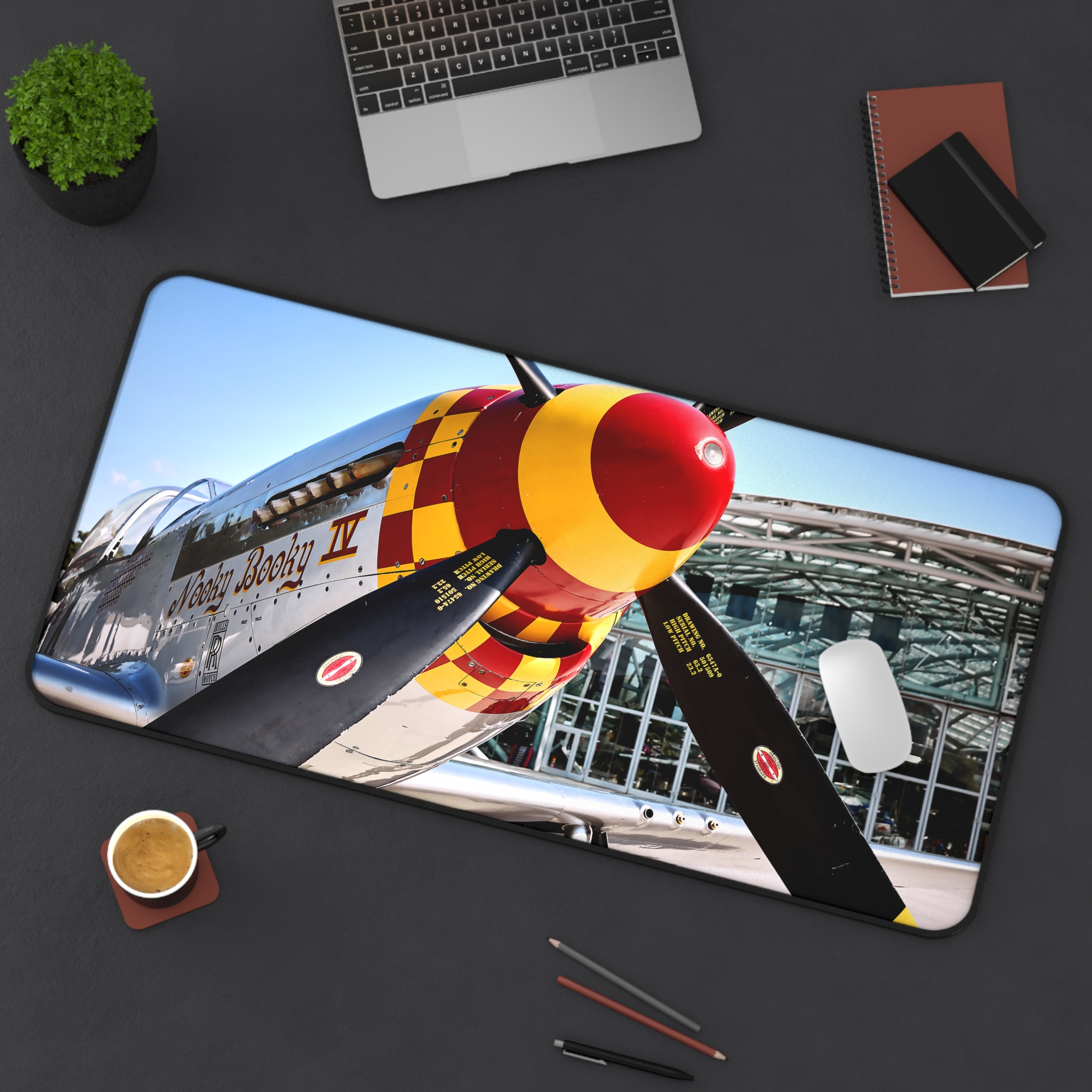P-51 Mustang “Nooky Booky” Design Red Bull Racing – Premium Desk Mat Mouse Pad