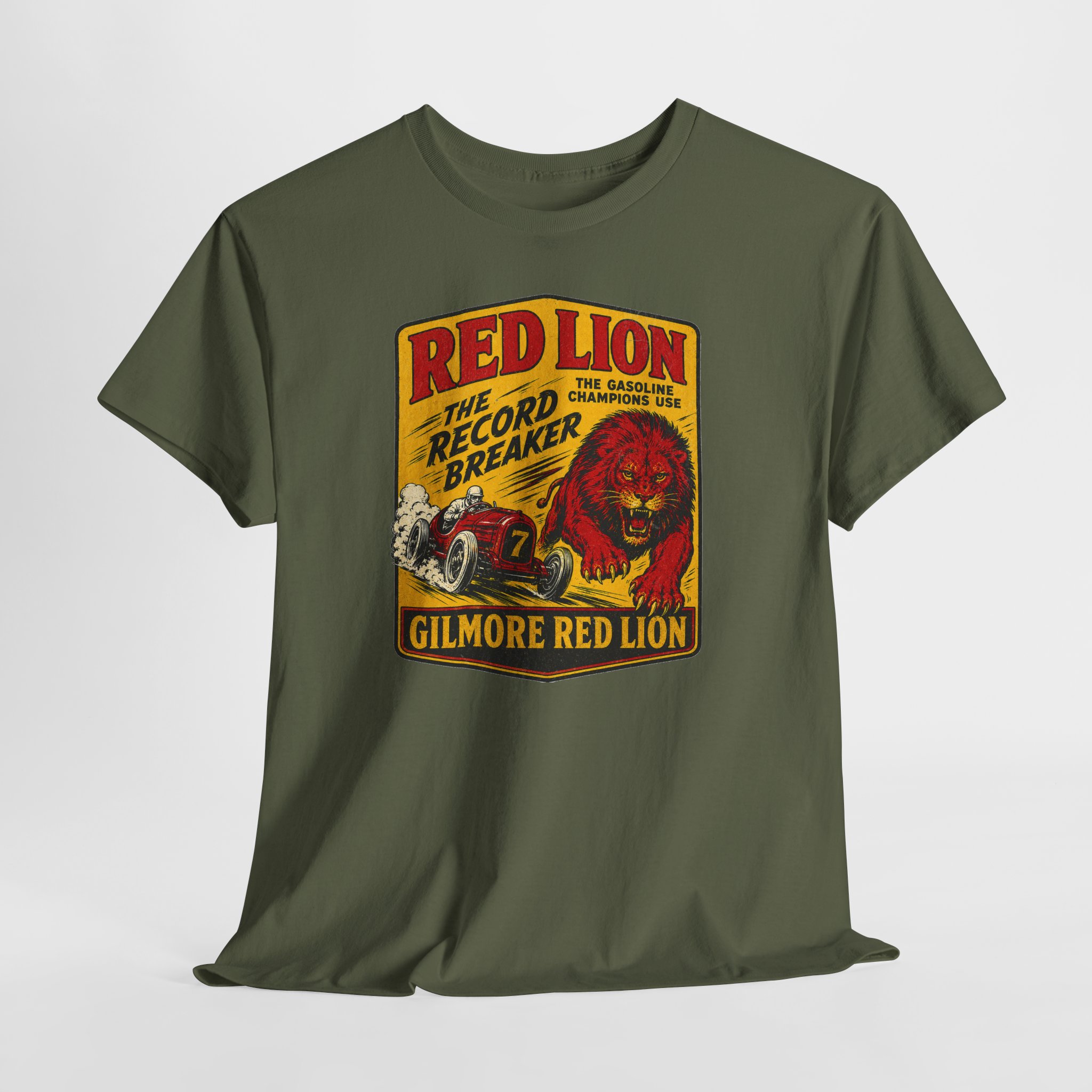Gilmore Red Lion Gas and Oil Lover Vintage Style T-Shirt - view 18