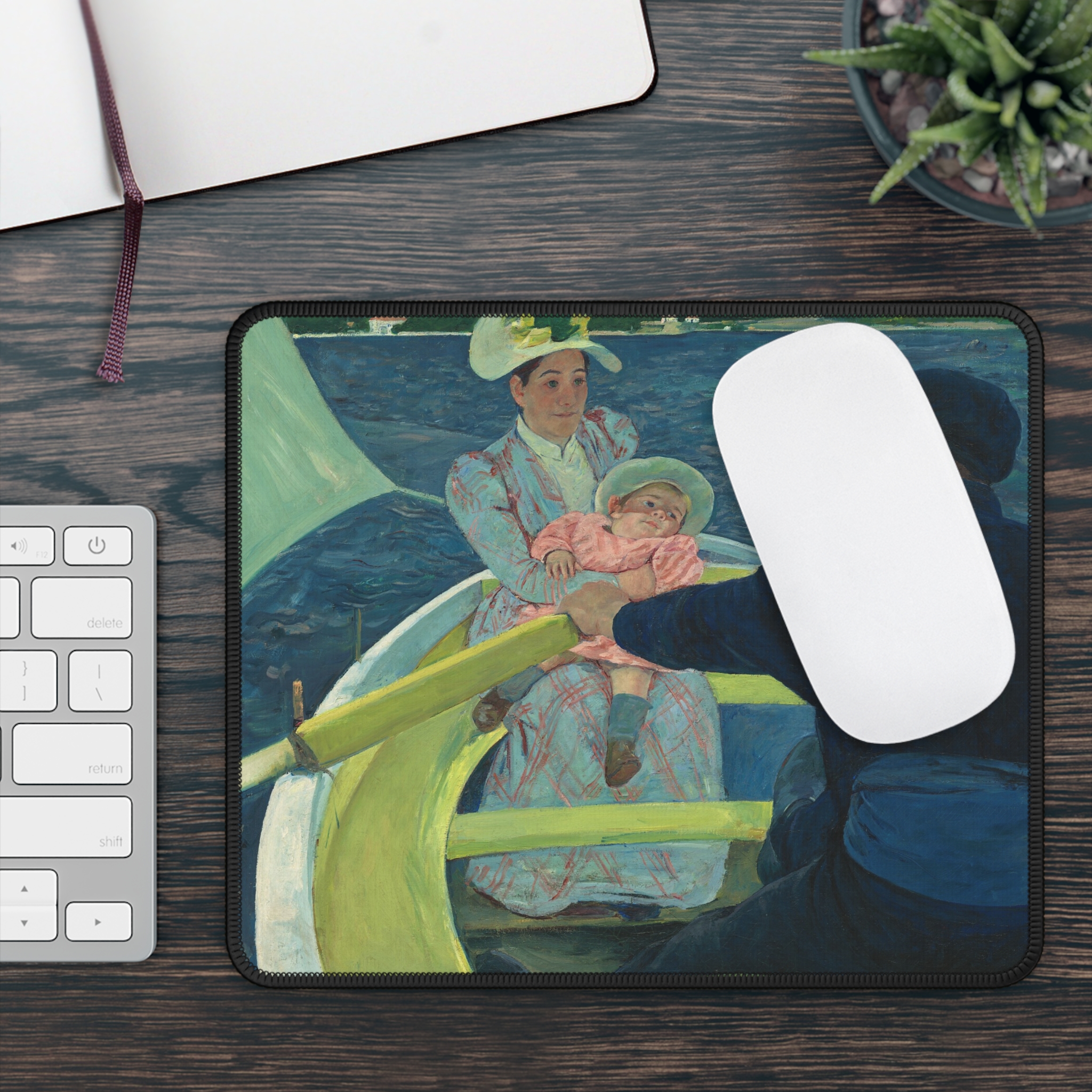 Mary Cassatt Boating Party Mouse Pad - Impressionist Art - view 3