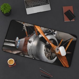 Sopwith Camel WWI Biplane Desk Mat Mouse Pad – Aviation History Fan Gift
