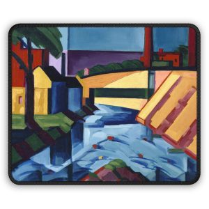 Evening Tones by Oscar Bluemner Art Design – Stitched Premium Quality Mouse Pad