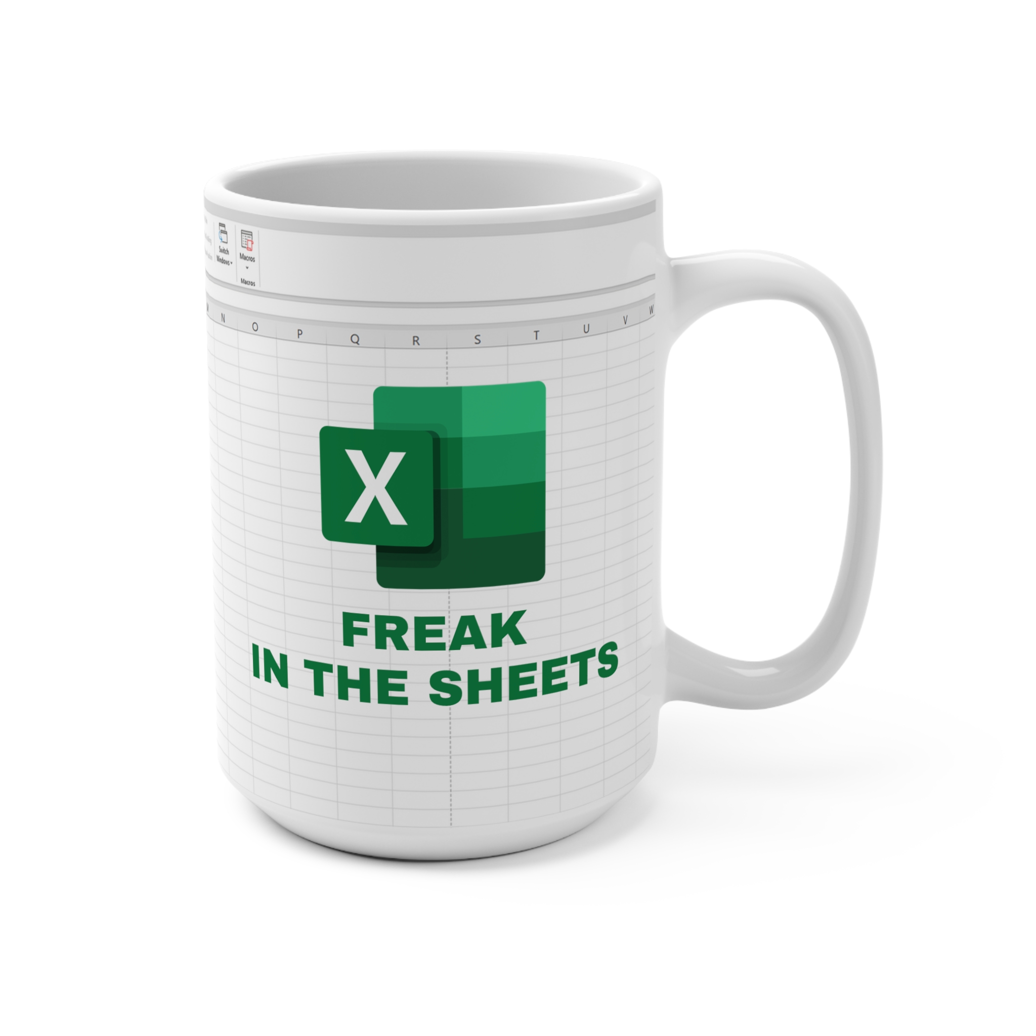 Excel Freak in the Sheets Mug 15oz - view 3