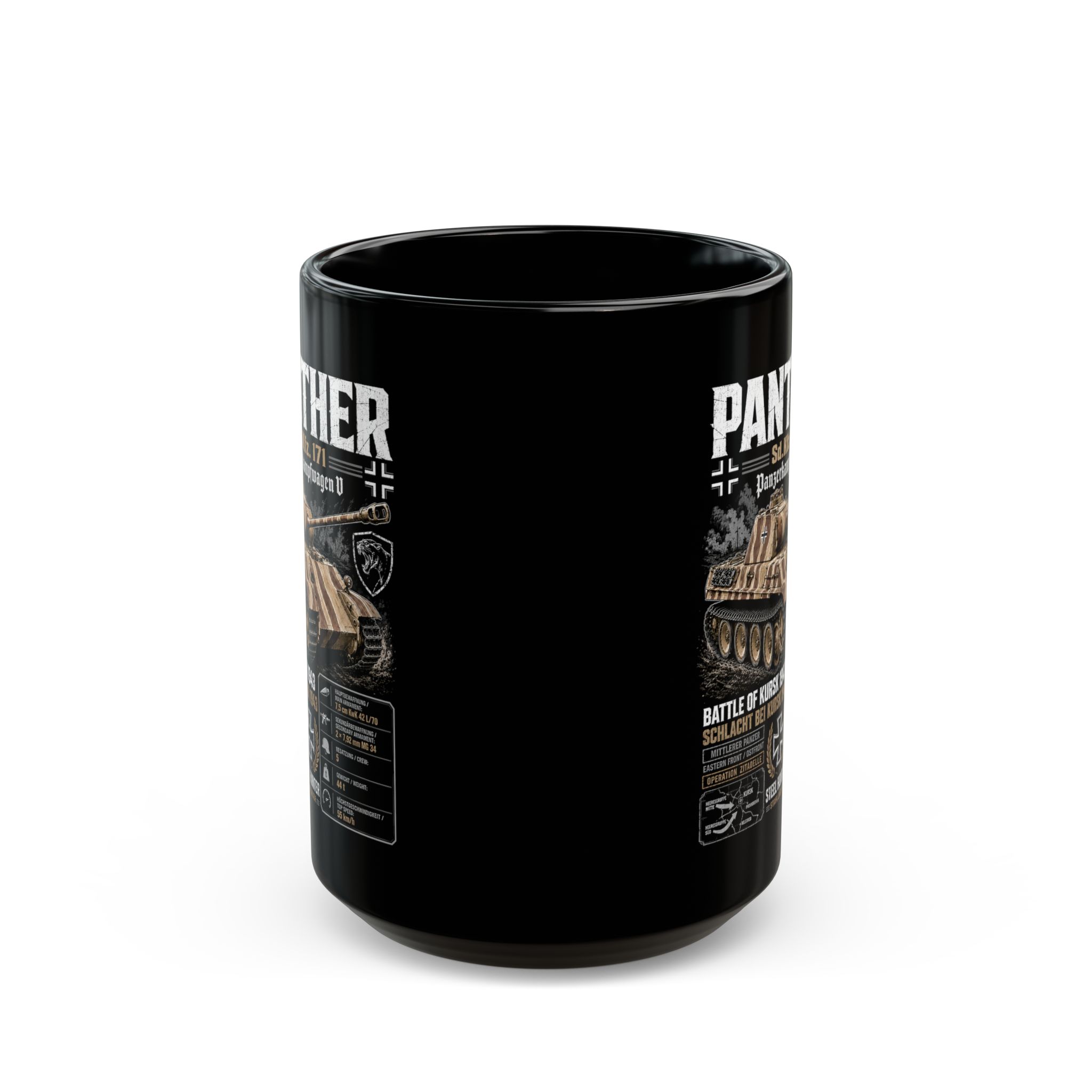 Panther German Armor WWII Panzer History Gamer Coffee Mug - view 2