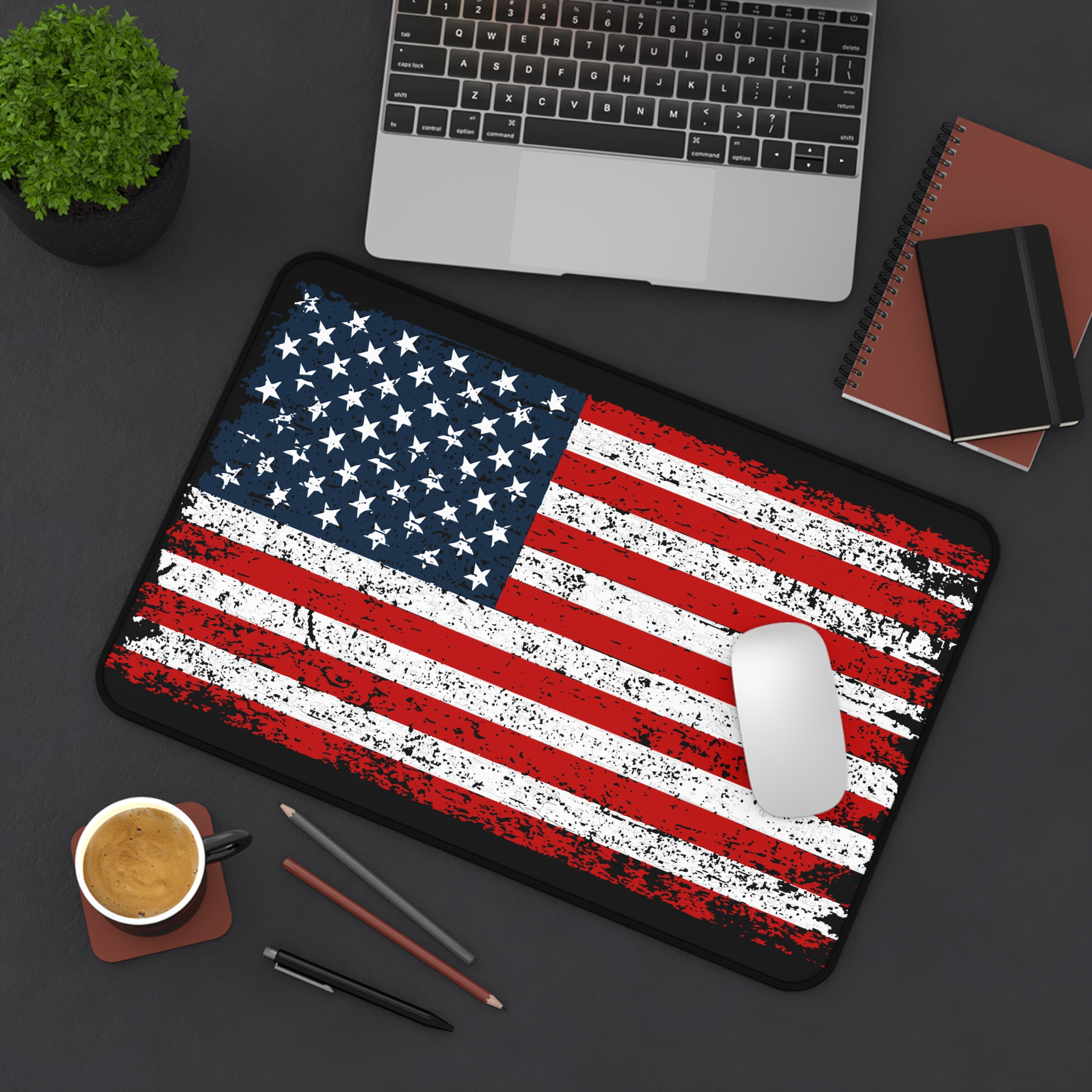 USA Flag Distressed Desk Mat - view 9