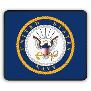 US Navy – Patriotic Military or Veteran Mouse Pad 9×7″ – Stitched Edge Design