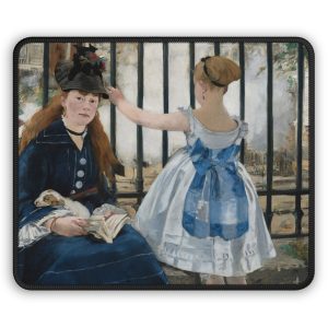Art Lovers, Premium Mouse Pad, Edouard Manet The Railway, 9×7″