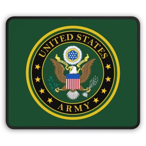 US Army Military Patriotic Veteran Mouse Pad 9×7″ – Stitched Edges Design