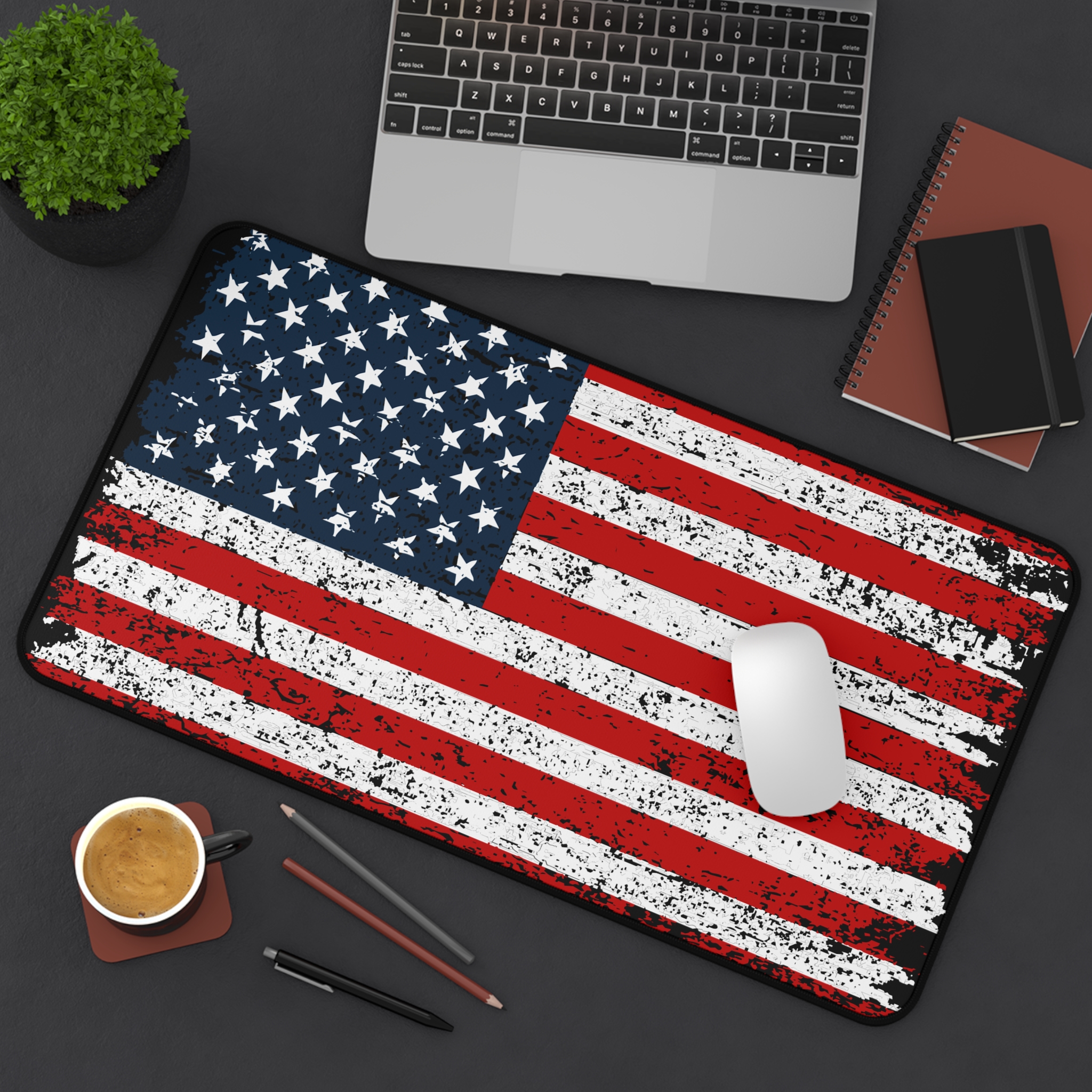 USA Flag Distressed Desk Mat - view 14