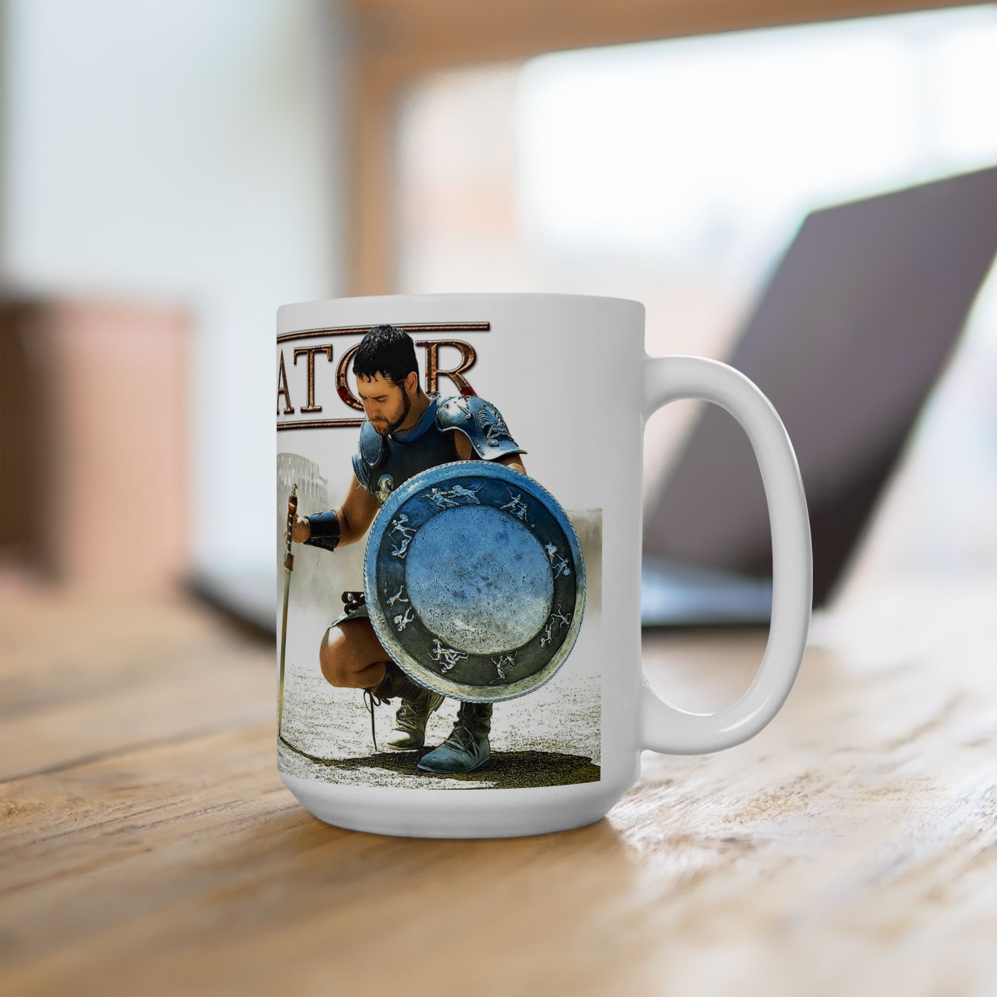 Gladiator 2000 Movie Fan Art White Coffee Mug 15oz - view 4