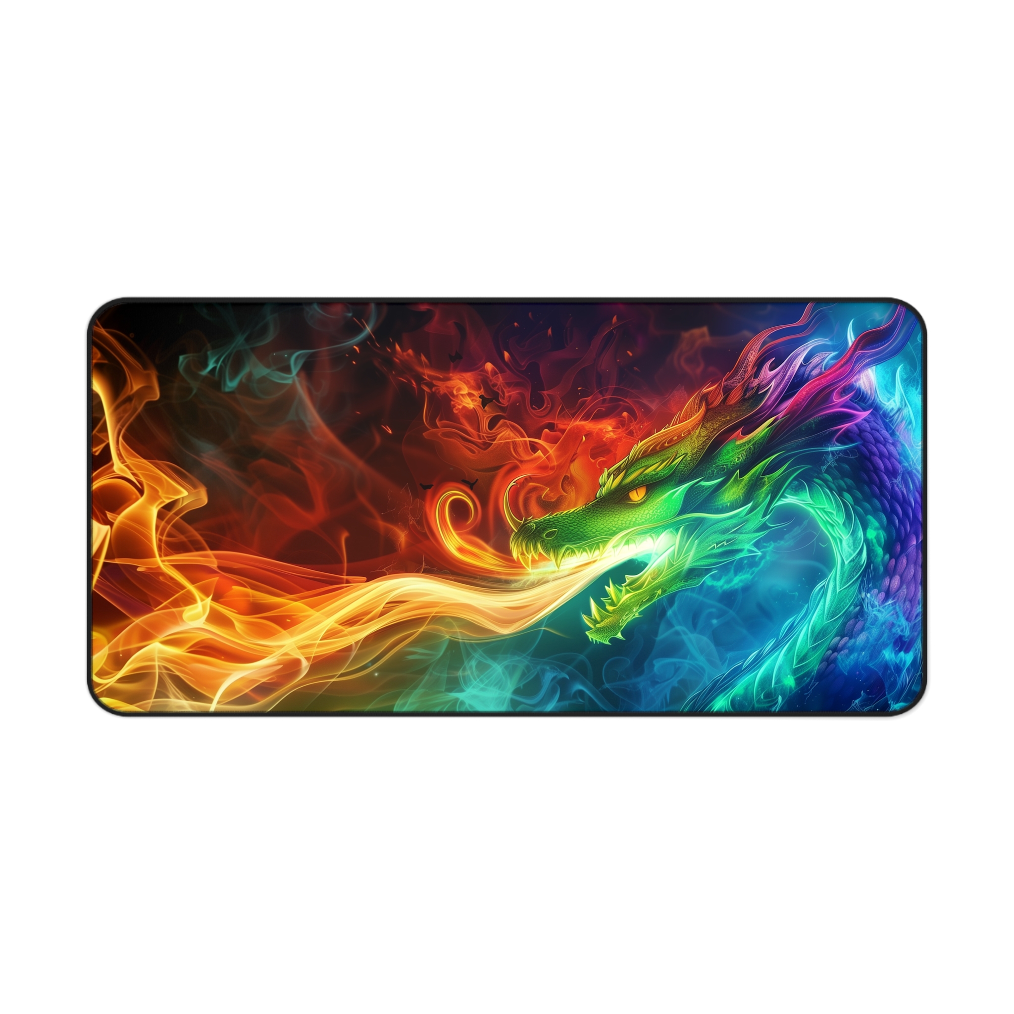 Dragon Blowing Fire - Colorful Fantasy Art - view 2