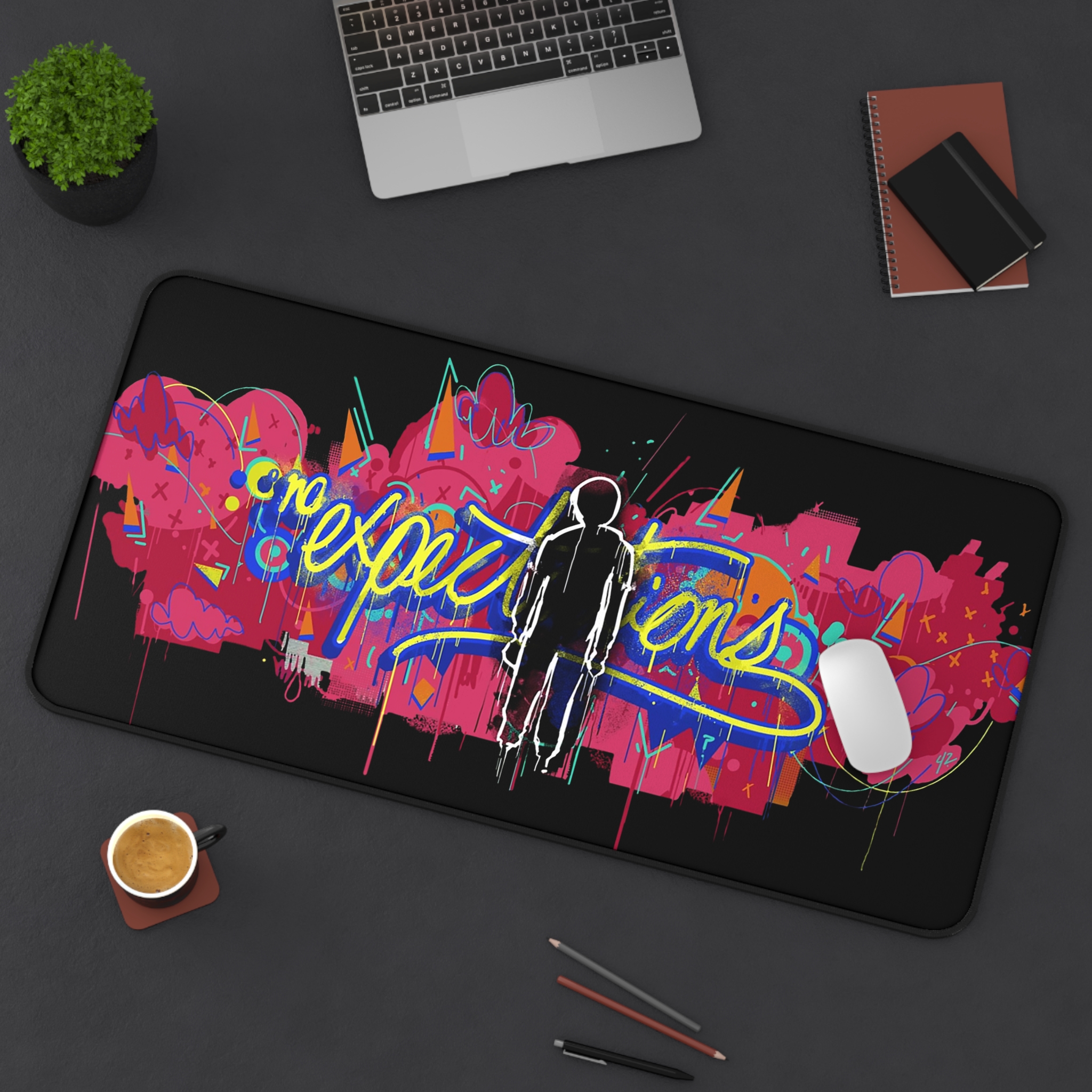 No Expectations Graffiti Spiderman | Premium Desk Mat Mouse Pad