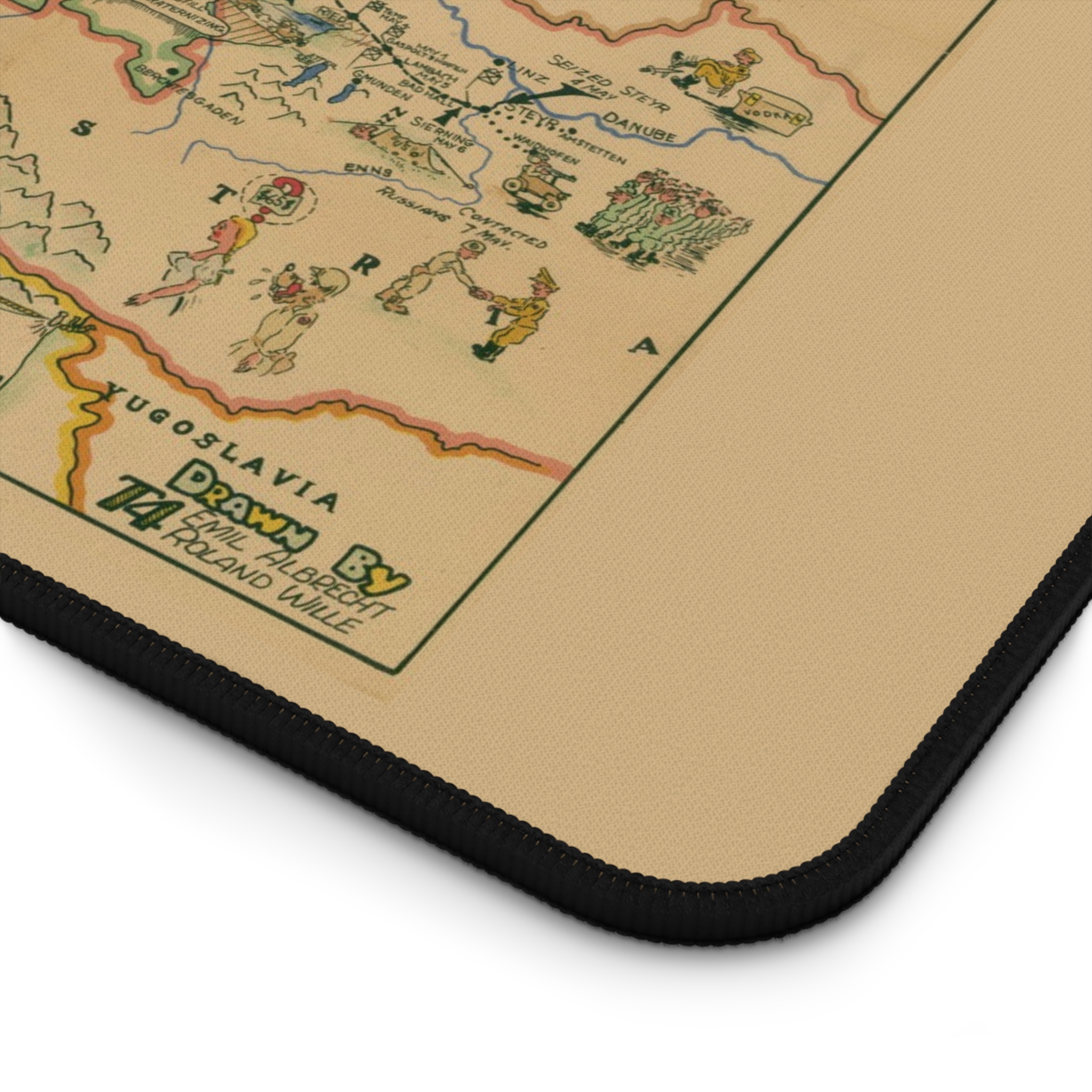 71st Infantry Division WWII Europe Map Desk Mat - view 15