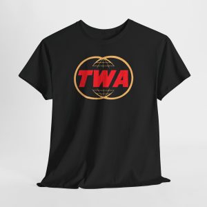 New – Vintage Style TWA Airplane Aviation Lover Gift Cotton Tee – 8 Colors