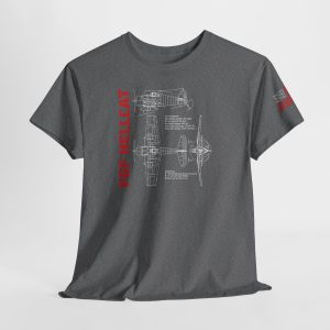 WWII Fighter F6F Hellcat Tee | Blueprint & Facts | Patriotic USA | Gildan 5000
