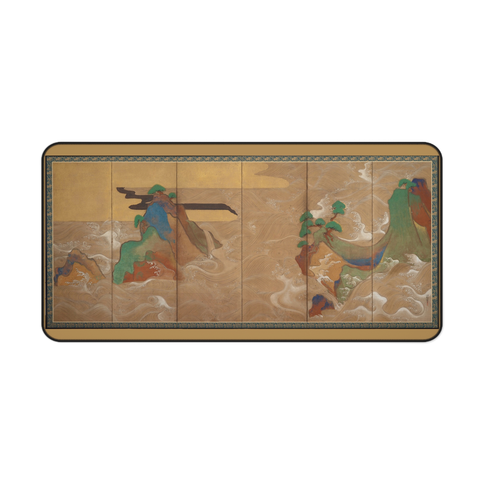 Waves at Matsushima Desk Mat - Japanese Art - view 6