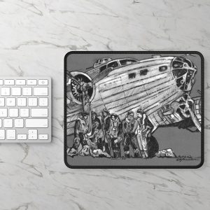 WWII B-17E Flying Fortress Crew Mouse Pad 9×7 | Jaunsem Aviation Art Gift