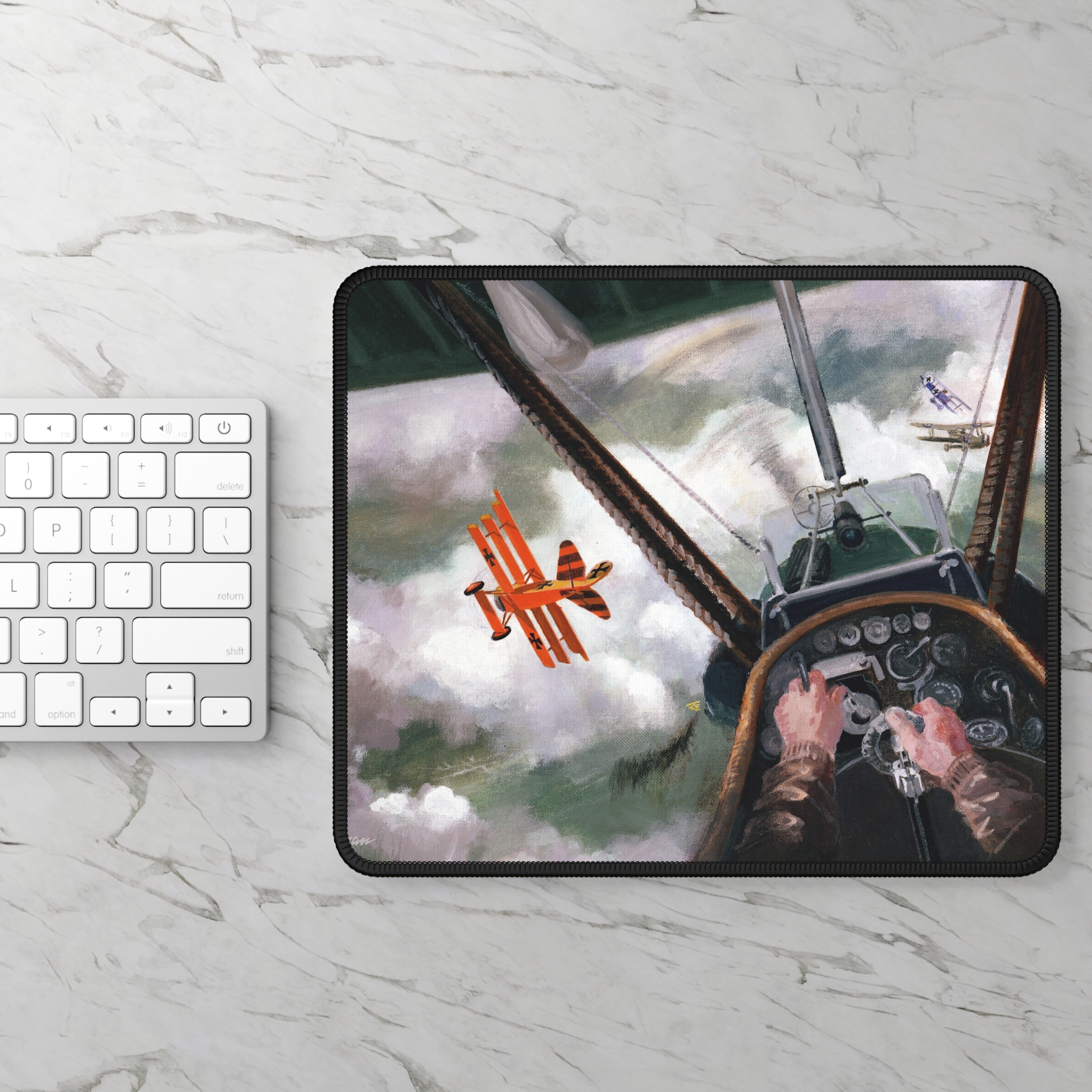 Dogfight 1917 Mouse Pad - WWI Aviation Art Edwin Ryan - view 2