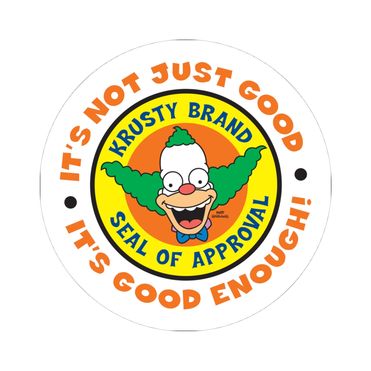 Krusty Clown Brand Sticker - view 4