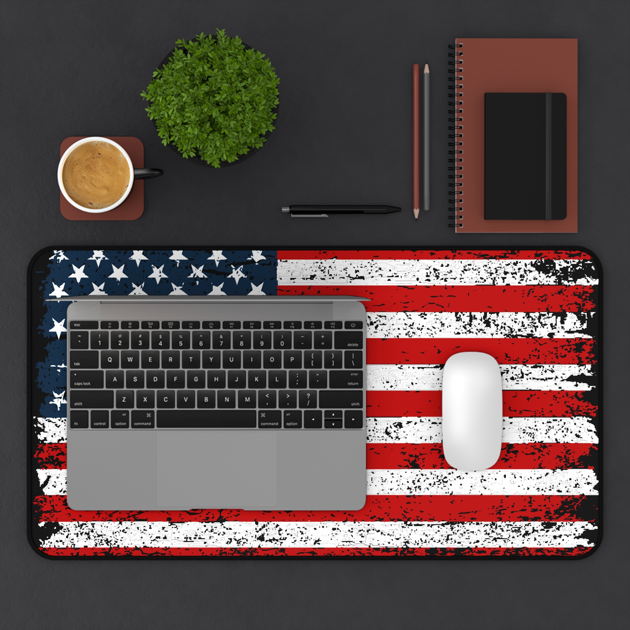 USA Flag Distressed Desk Mat - view 13