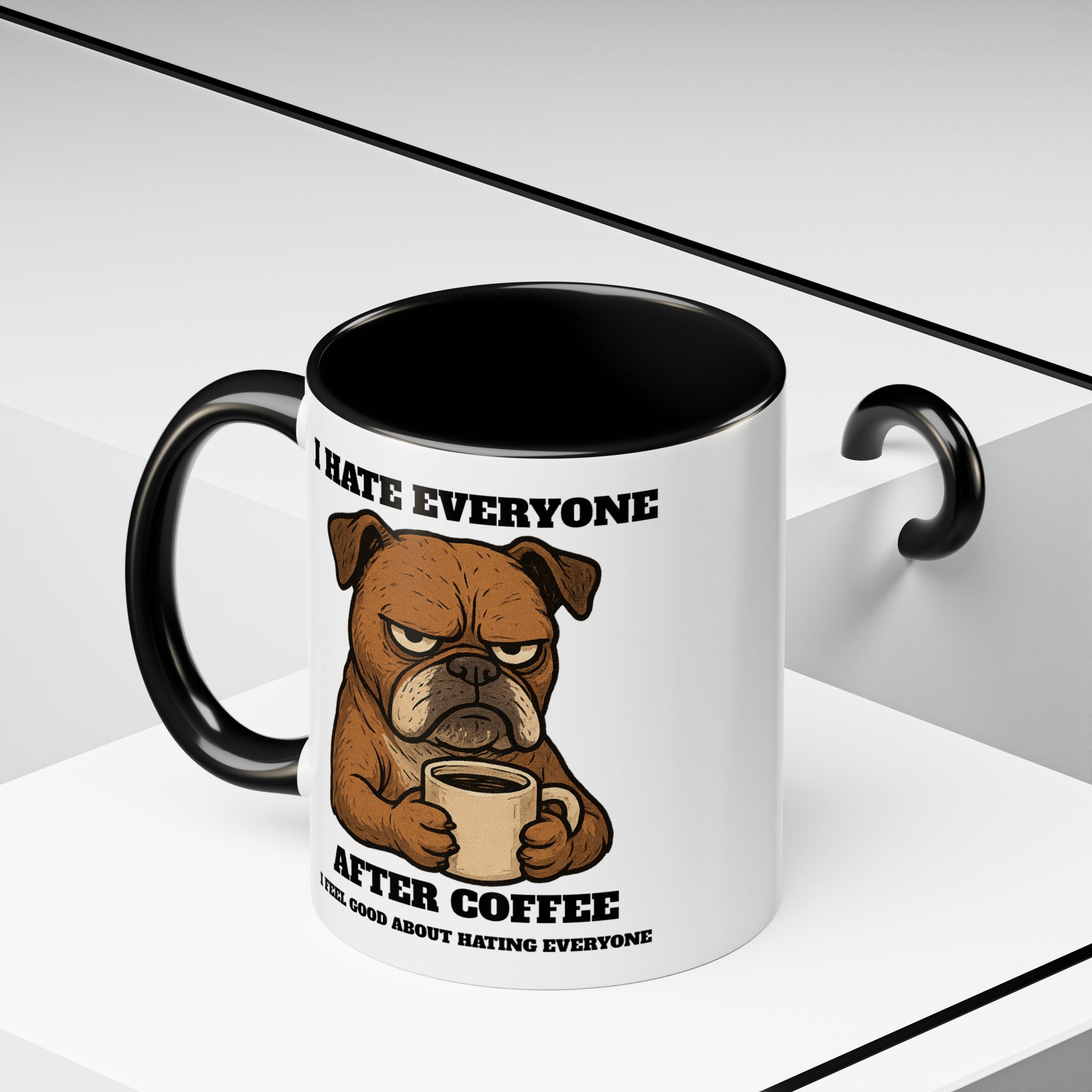 Grumpy Bull Dog – Animal and Coffee Lovers Funny “I Hate - view 10