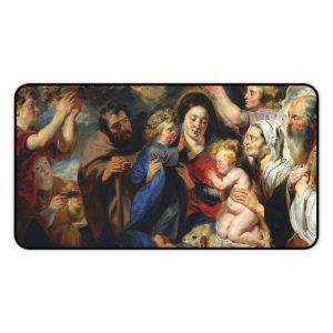 Holy Family Desk Mat | Renaissance Religious Art | Christian Gift