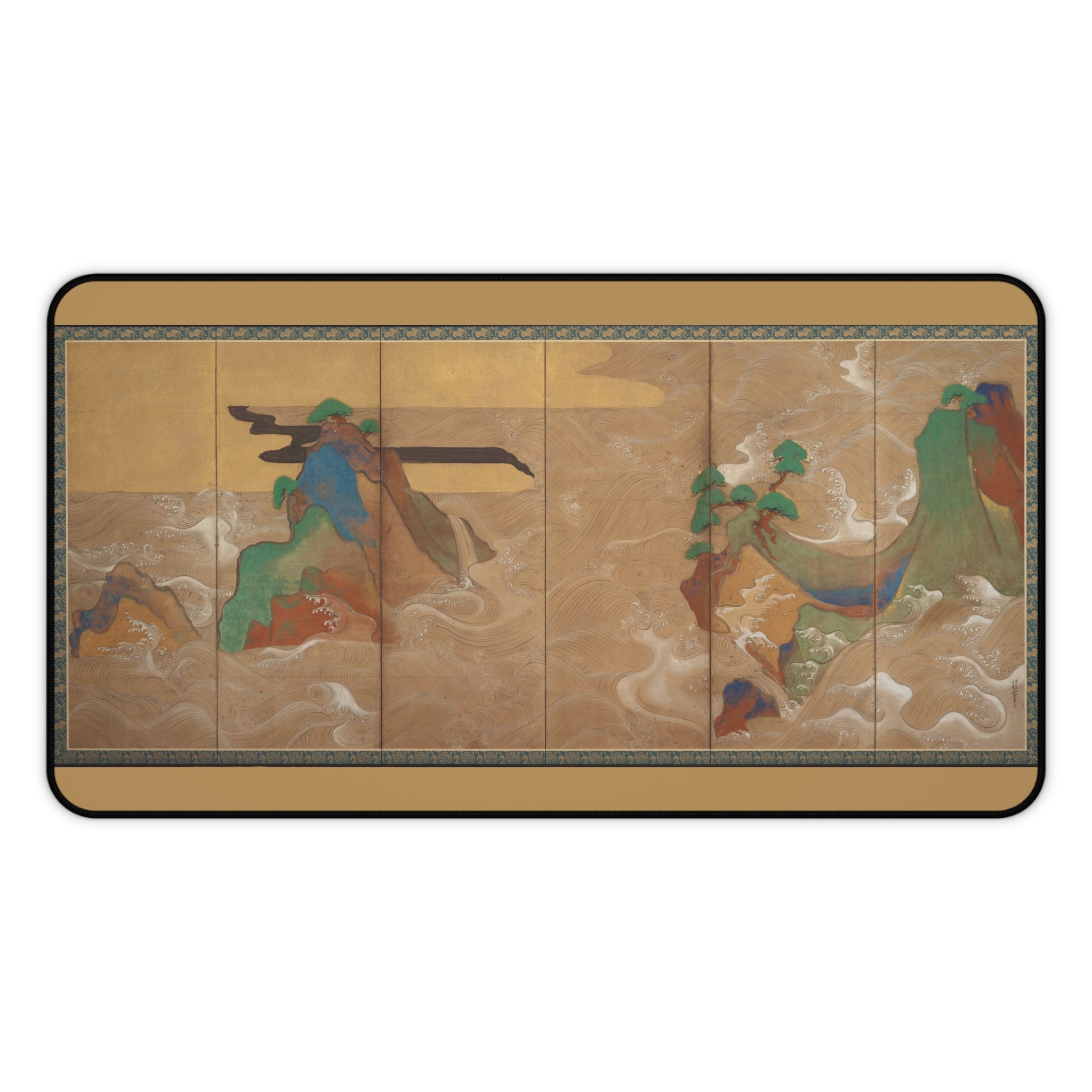 Waves at Matsushima Desk Mat | Japanese Art | Premium Mouse Pad