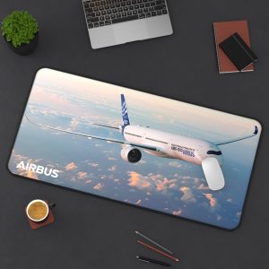 Airbus A350 – Flight Sim Lover – Custom Design – Premium Stitched Edges Desk Mat