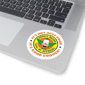 Krusty Clown Brand Sticker – Fun & Quirky Decor, Laptop Sticker, Simpsons Fans