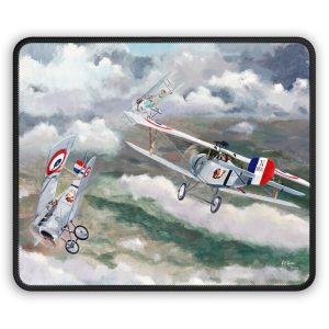 Lafayette We Are Here Mouse Pad | WWI Aviation Art Edwin Ryan Gift