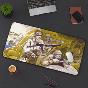 WWII History National Archives Desk Mat | Guadalcanal World War Mouse Pad