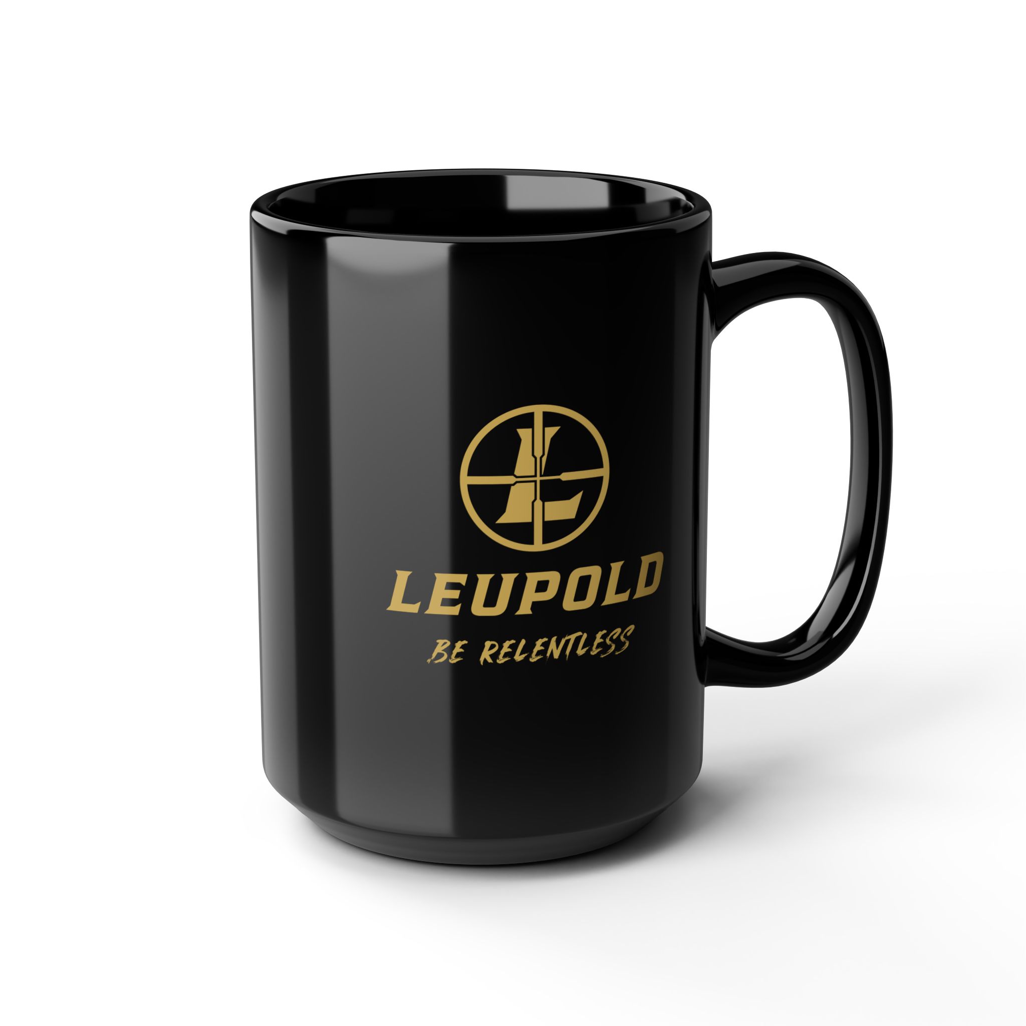 Leupold Scope Optics Firearms | Black Ceramic Coffee Mug Gift 15oz