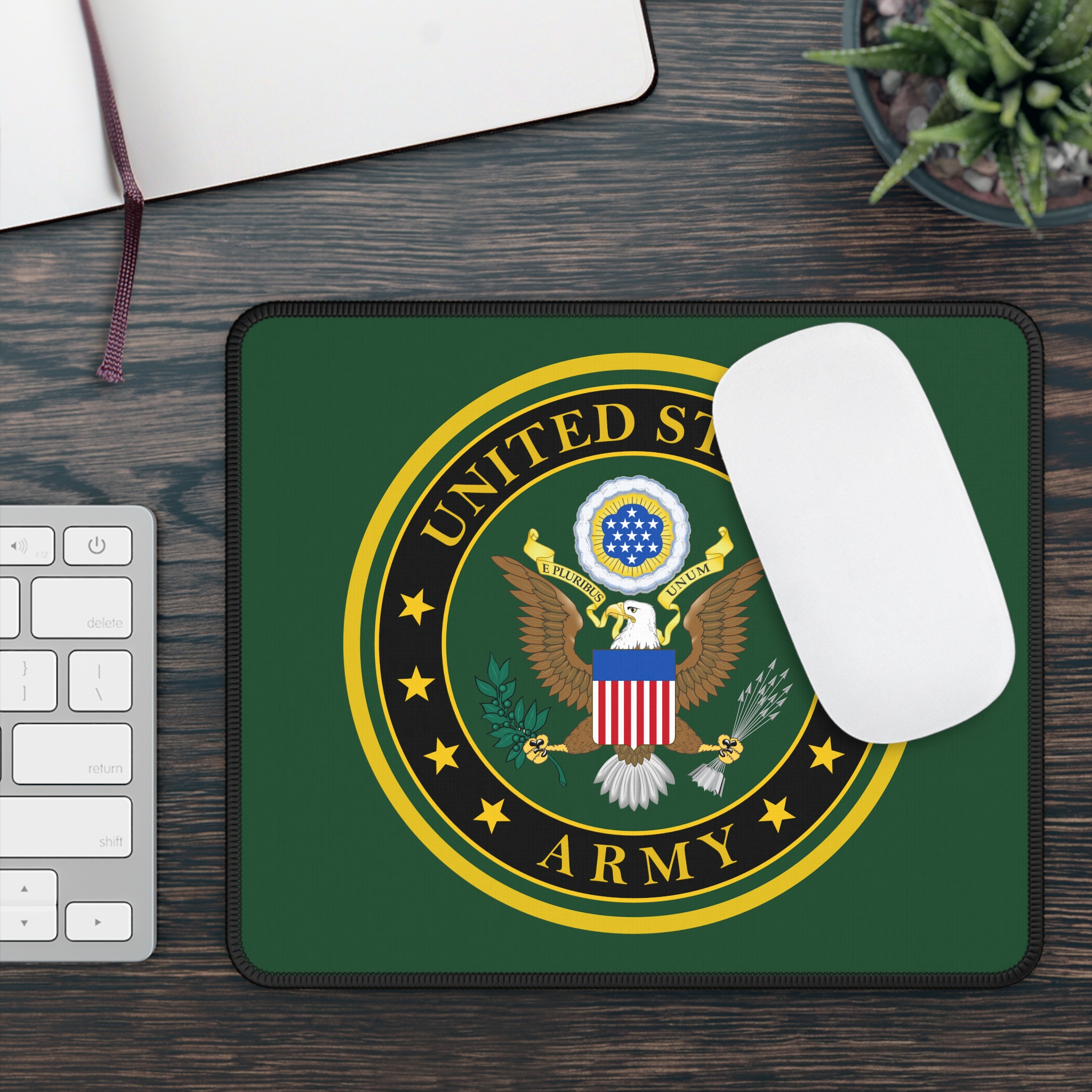 US Army Military Patriotic Veteran Mouse Pad 9×7″ - view 3