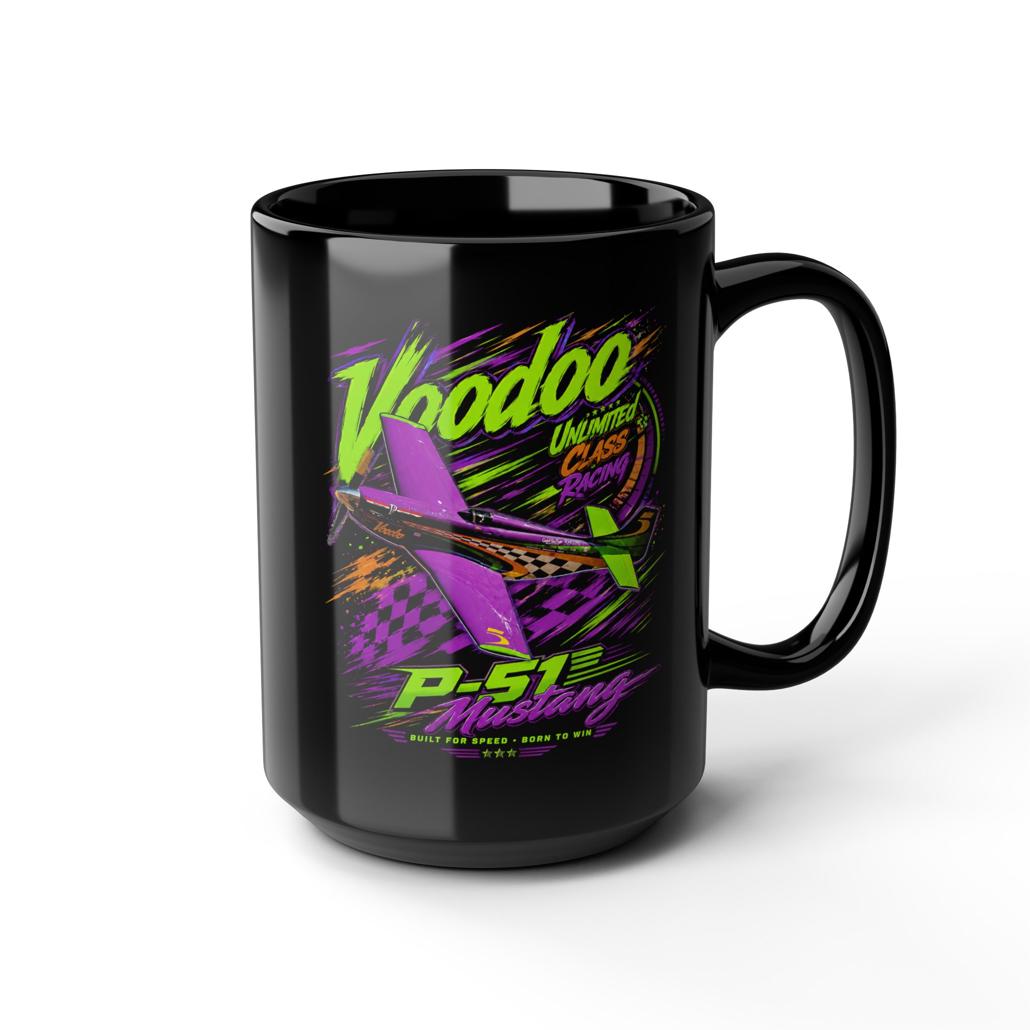 Voodoo P-51 Mustang Reno Air Races Coffee Mug 11oz 15oz Aviation Gift