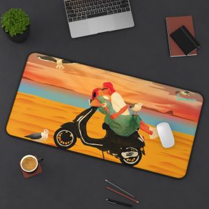 Vespa Scooter Lovers Art Desk Mouse Pad | Retro Italian Scooter Gift