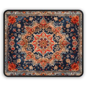 Beautiful Detailed Oriental Rug Design – Stitched Edge Premium Quality Mouse Pad