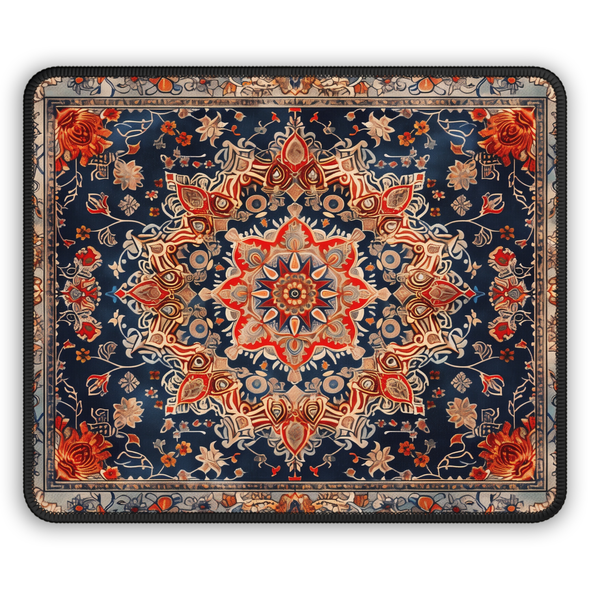 Beautiful Detailed Oriental Rug Design – Stitched Edge Premium Quality Mouse Pad