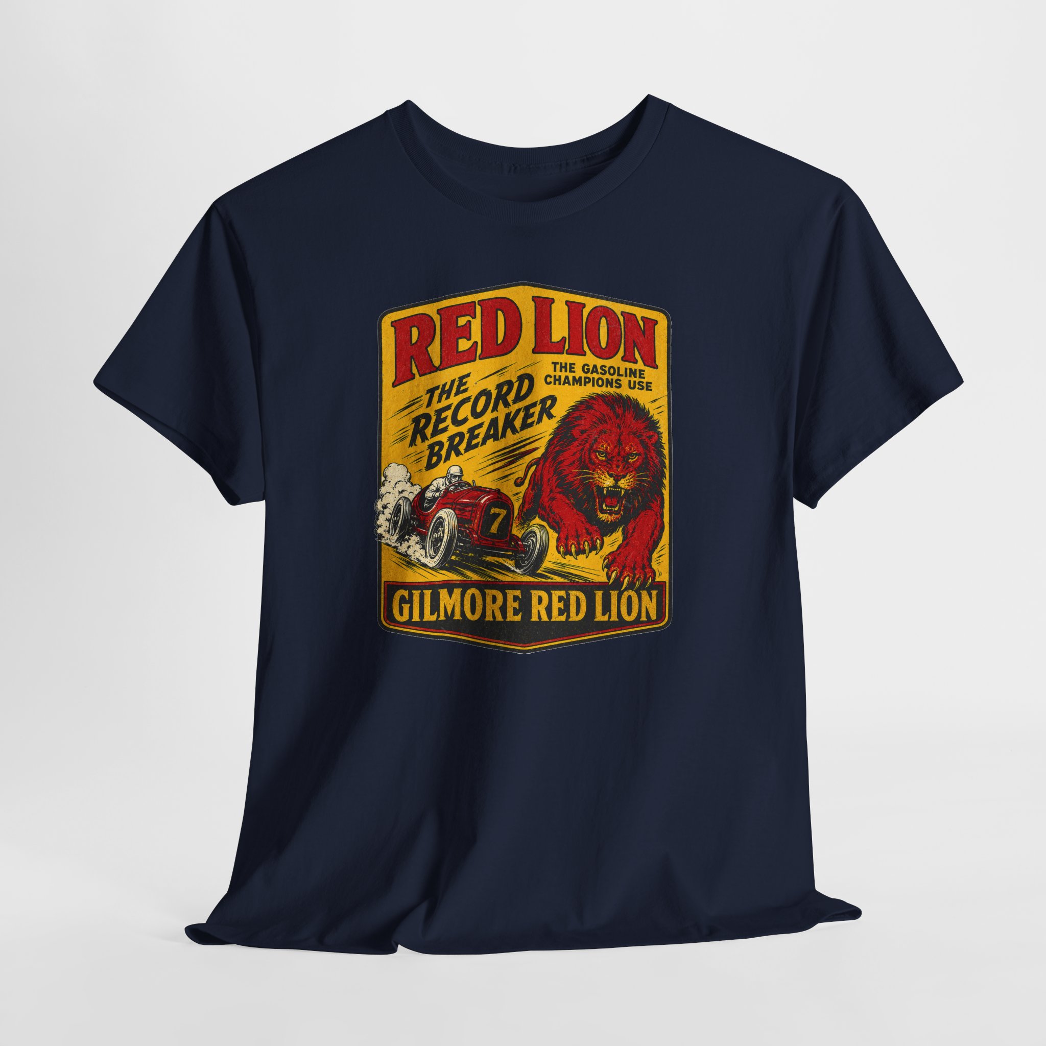 Gilmore Red Lion Gas and Oil Lover Vintage Style T-Shirt - view 24