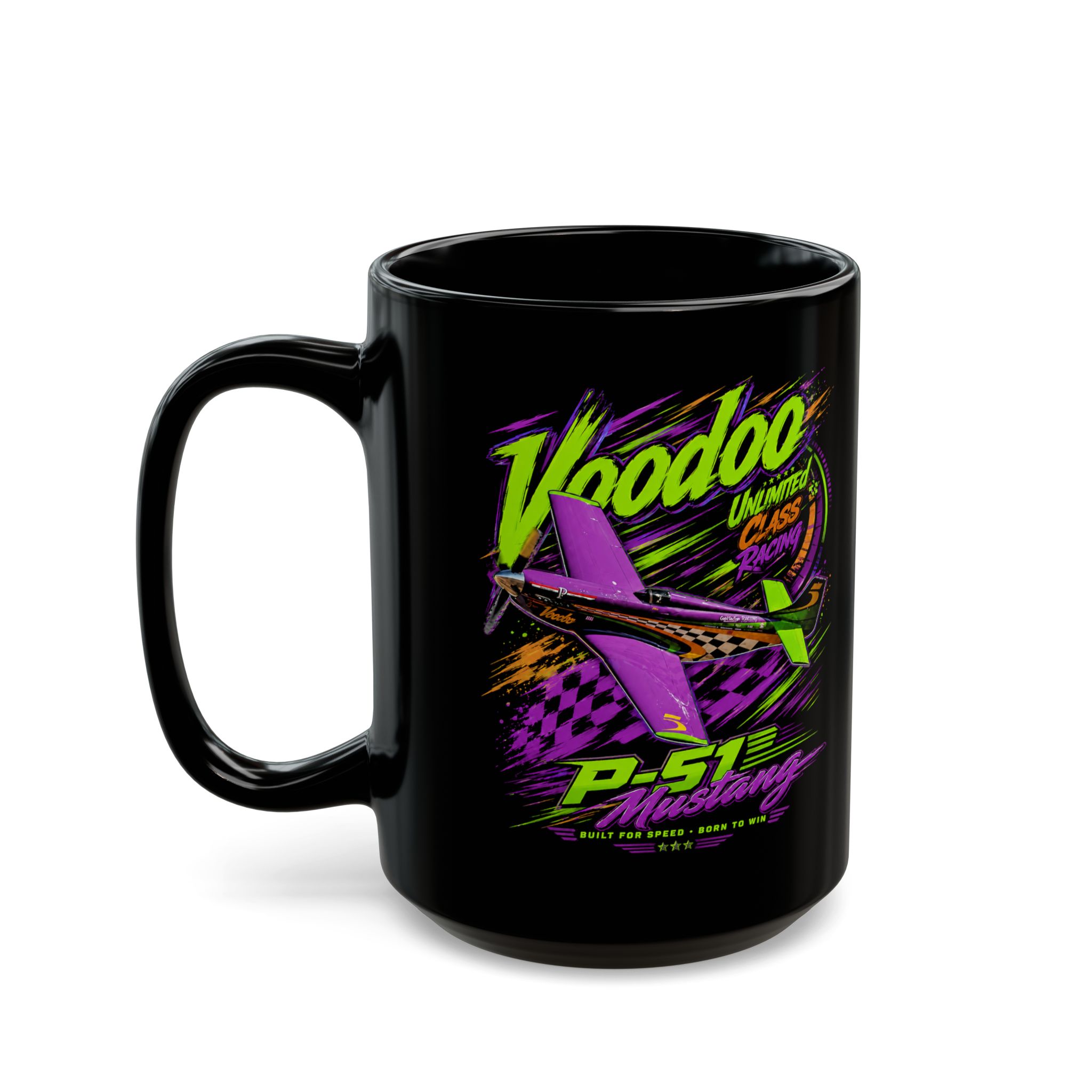 Voodoo P-51 Mustang Reno Air Races Coffee Mug 11oz 15oz - view 4