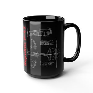 WWII Republic P-47 Fighter Mug | World War 2 History Patriotic