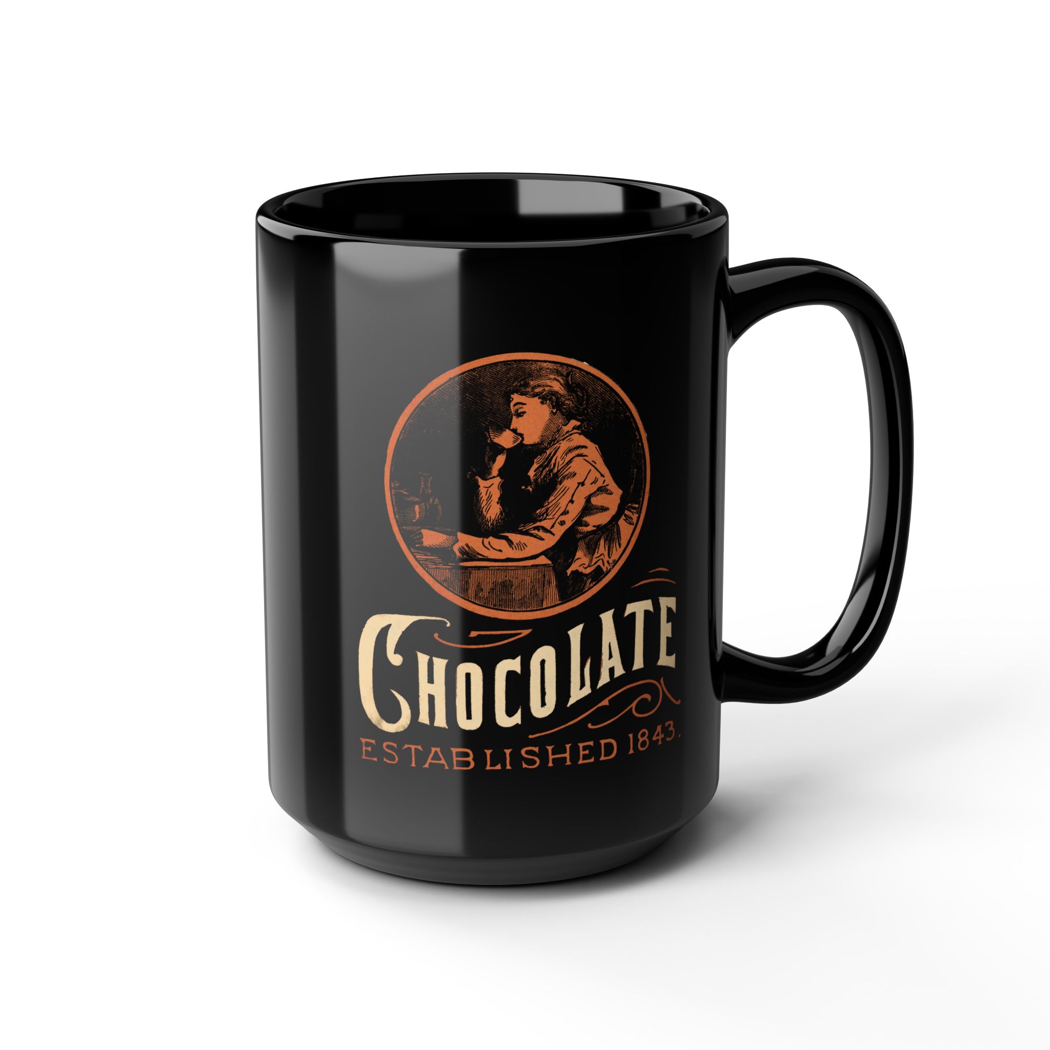 Webb’s Chocolate 1843 Vintage Art | Hot Chocolate Gift | Coffee Mug 15oz