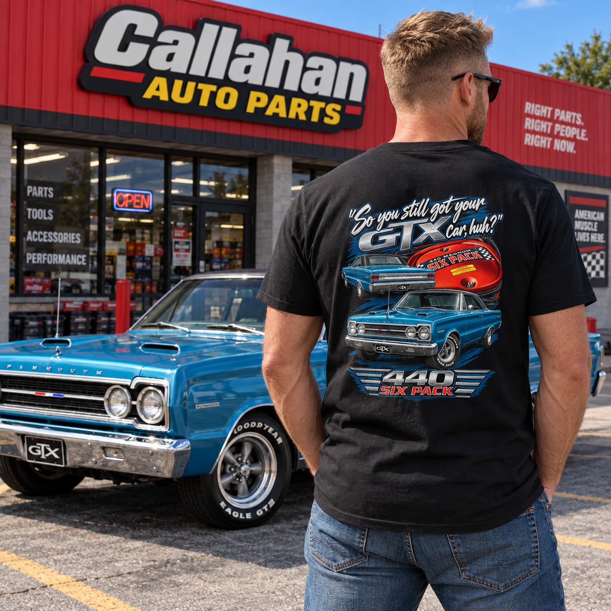 1967 Plymouth GTX 440 Six Pack Classic Movie Muscle Car T-Shirt Gift S-5XL
