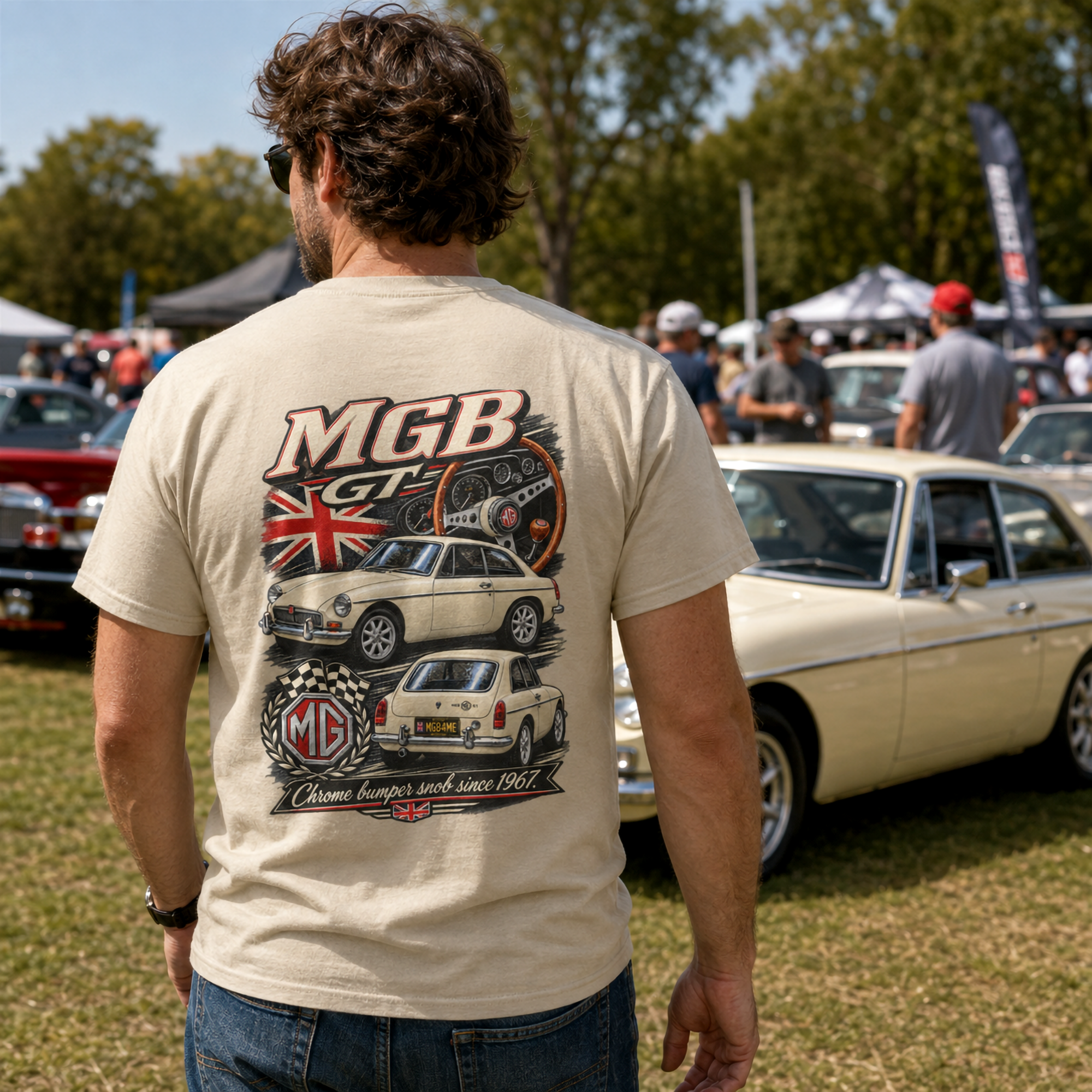 MGB GT Chrome Bumper Snob MG British Classic Sports Car Tee Gift S-5XL 11 Colors