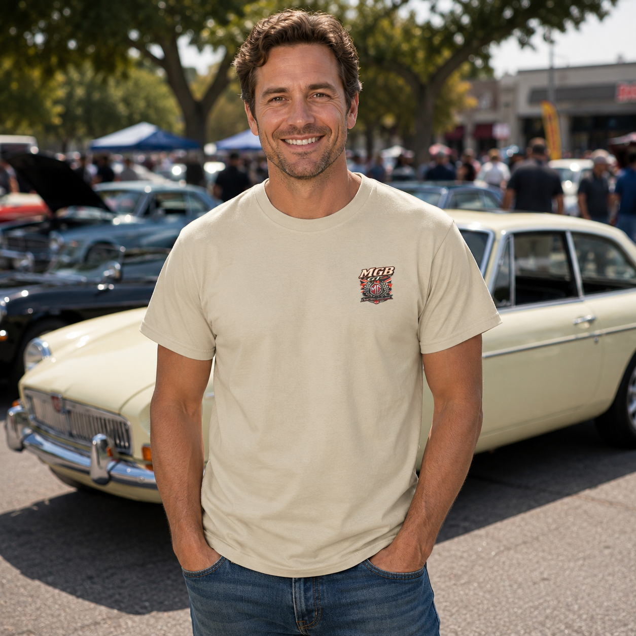 MGB GT Chrome Bumper Snob MG British Classic Sports Car Tee Gift S-5XL 11 Colors - Image 2