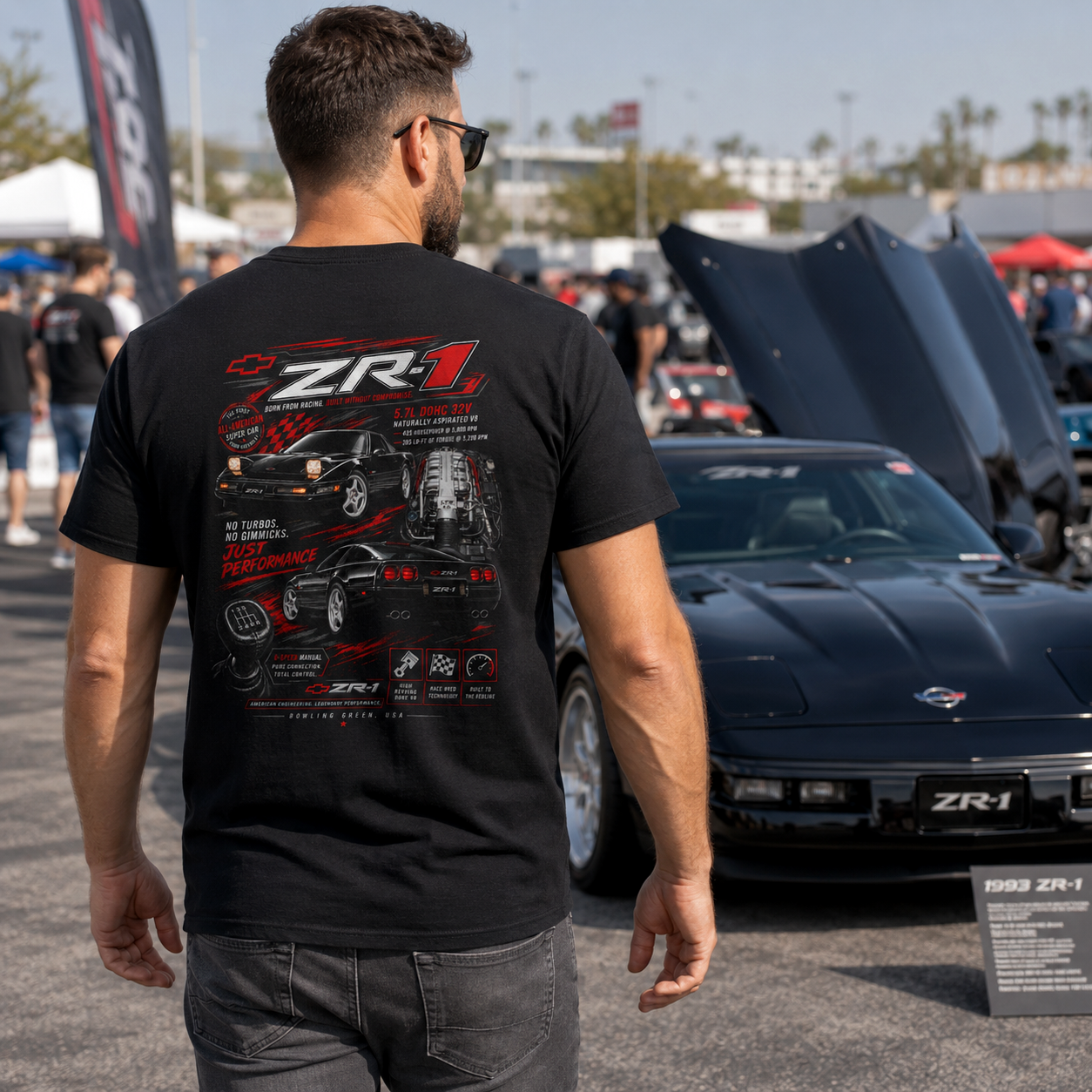 ZR1 C4 American Muscle Car T-Shirt 1990-1995 32V V8 Performance Tee S-5XL