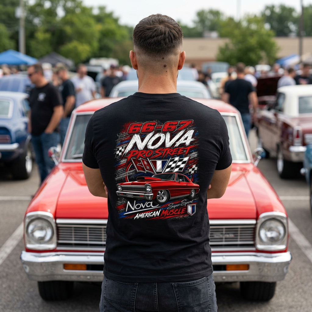 1966-67 Chevy Nova pro street racing tee